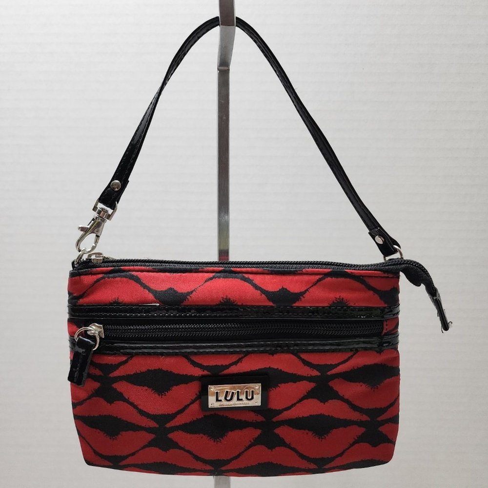 LuLu Red Lip Print Wristlet Purse - by Lulu Guinness - Picture 2 of 6